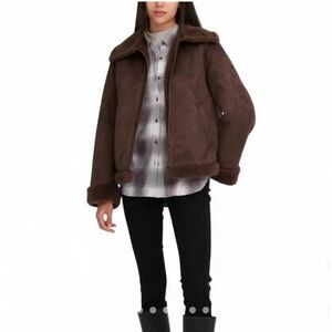 Uniqlo Women's Dark Brown Teddy Jacket